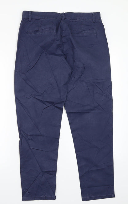 Womens UK Size 12 Preworn Regular Fit  Blue Trousers