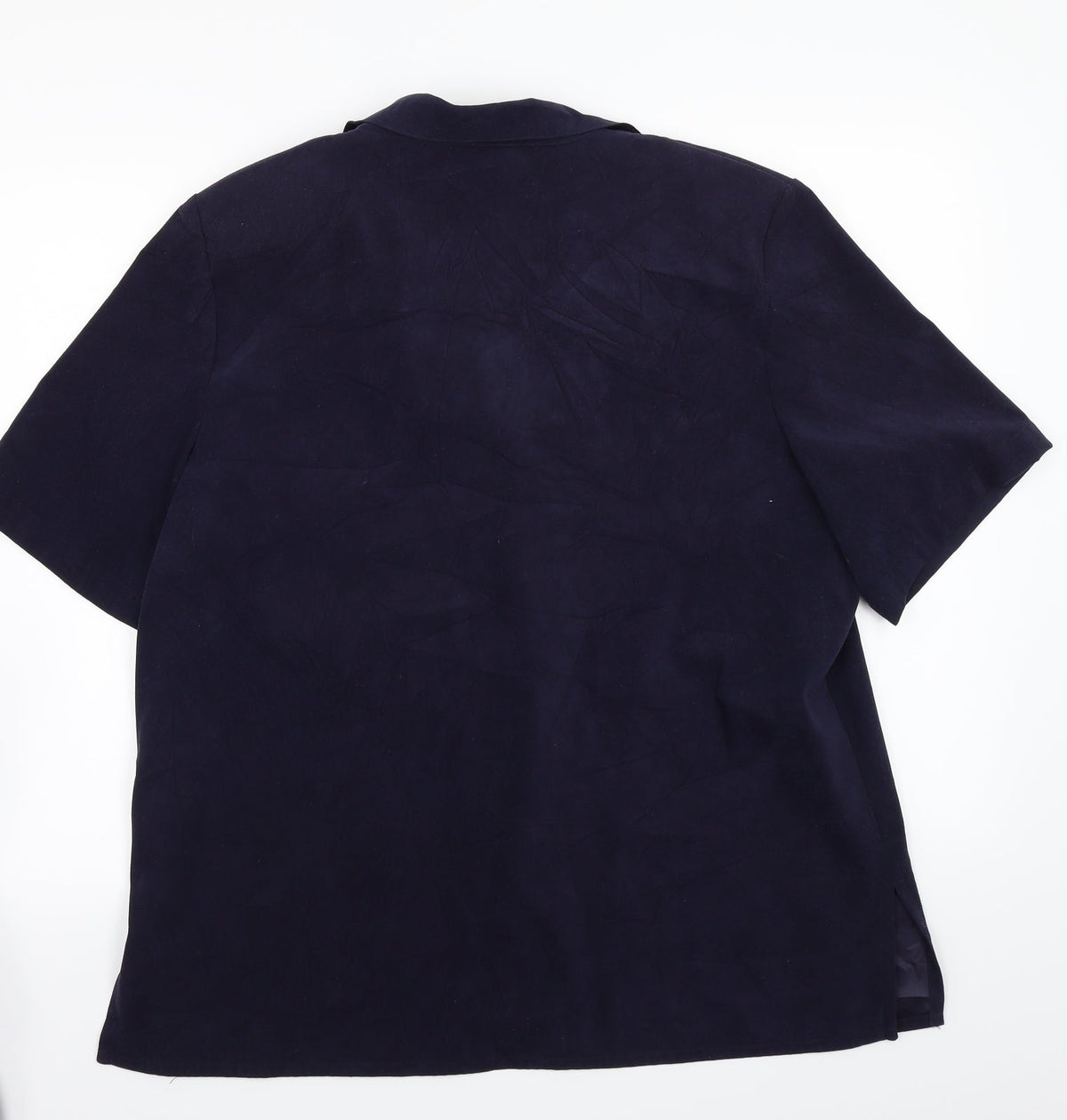 Back view of Allison Daley women’s blue basic button-up, size UK 16