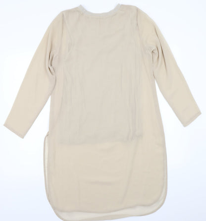 Edit Womens Beige   Basic T-Shirt Size 8