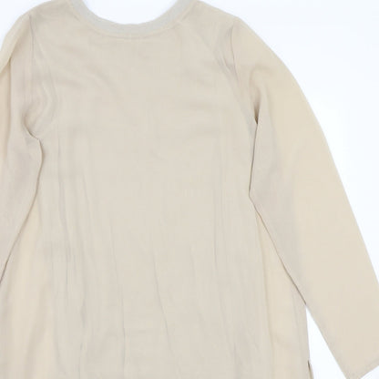 Edit Womens Beige   Basic T-Shirt Size 8