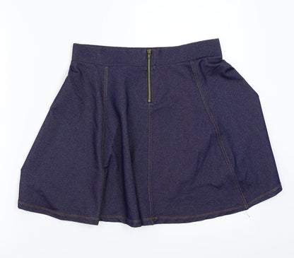 H&M Womens Blue   A-Line Skirt Size S