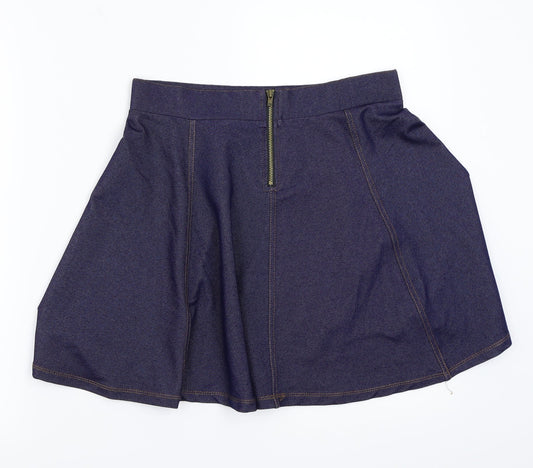 H&M Womens Blue   A-Line Skirt Size S