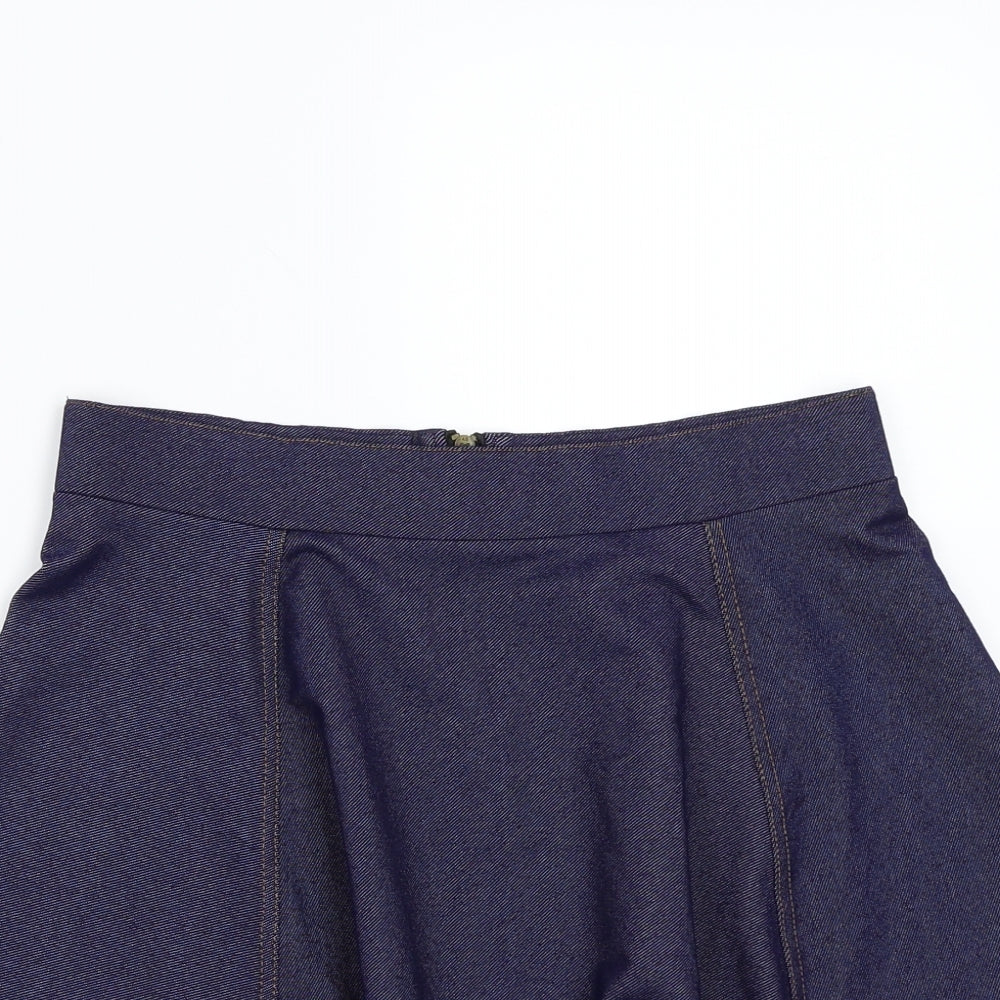 H&M Womens Blue   A-Line Skirt Size S