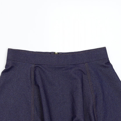 H&M Womens Blue   A-Line Skirt Size S