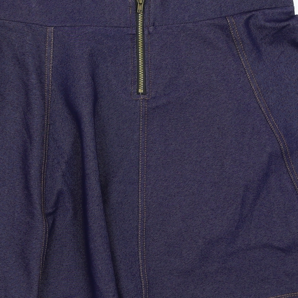 H&M Womens Blue   A-Line Skirt Size S