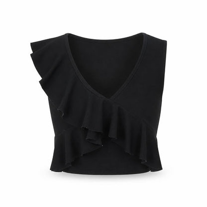 Select Womens Black   Cropped Tank Size 8