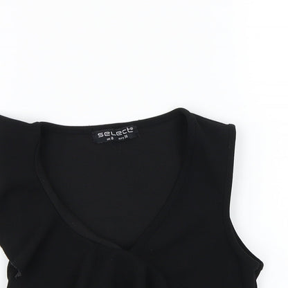 Select Womens Black   Cropped Tank Size 8