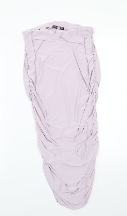Boohoo Womens Purple   A-Line Skirt Size 12
