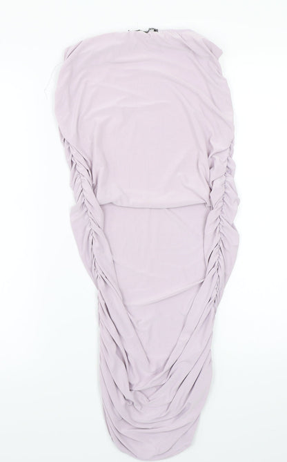 Boohoo Womens Purple   A-Line Skirt Size 12