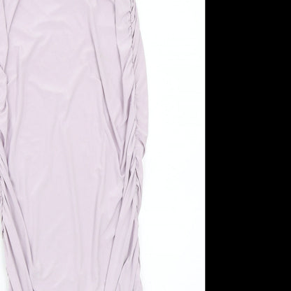 Boohoo Womens Purple   A-Line Skirt Size 12