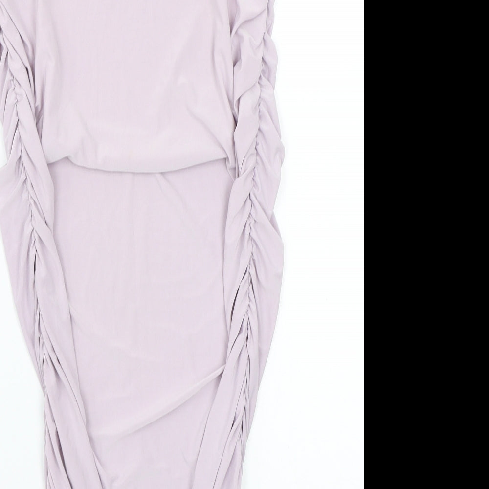 Boohoo Womens Purple   A-Line Skirt Size 12