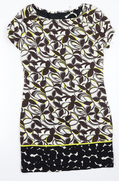 Clements Ribeiro Womens White Floral Rayon A-Line  Size S