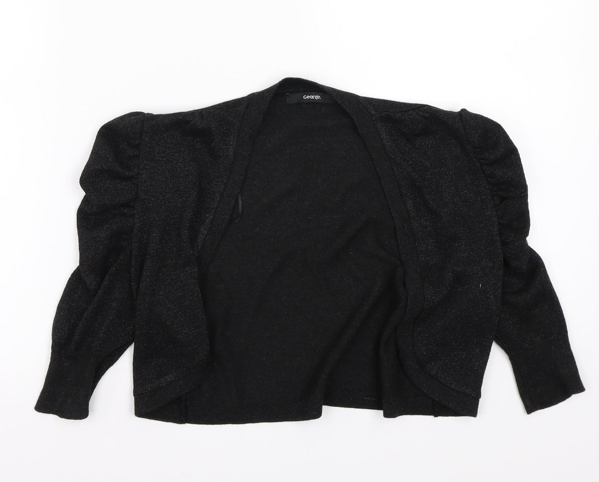 Additional front view of George women’s black cape jumper, size UK 8