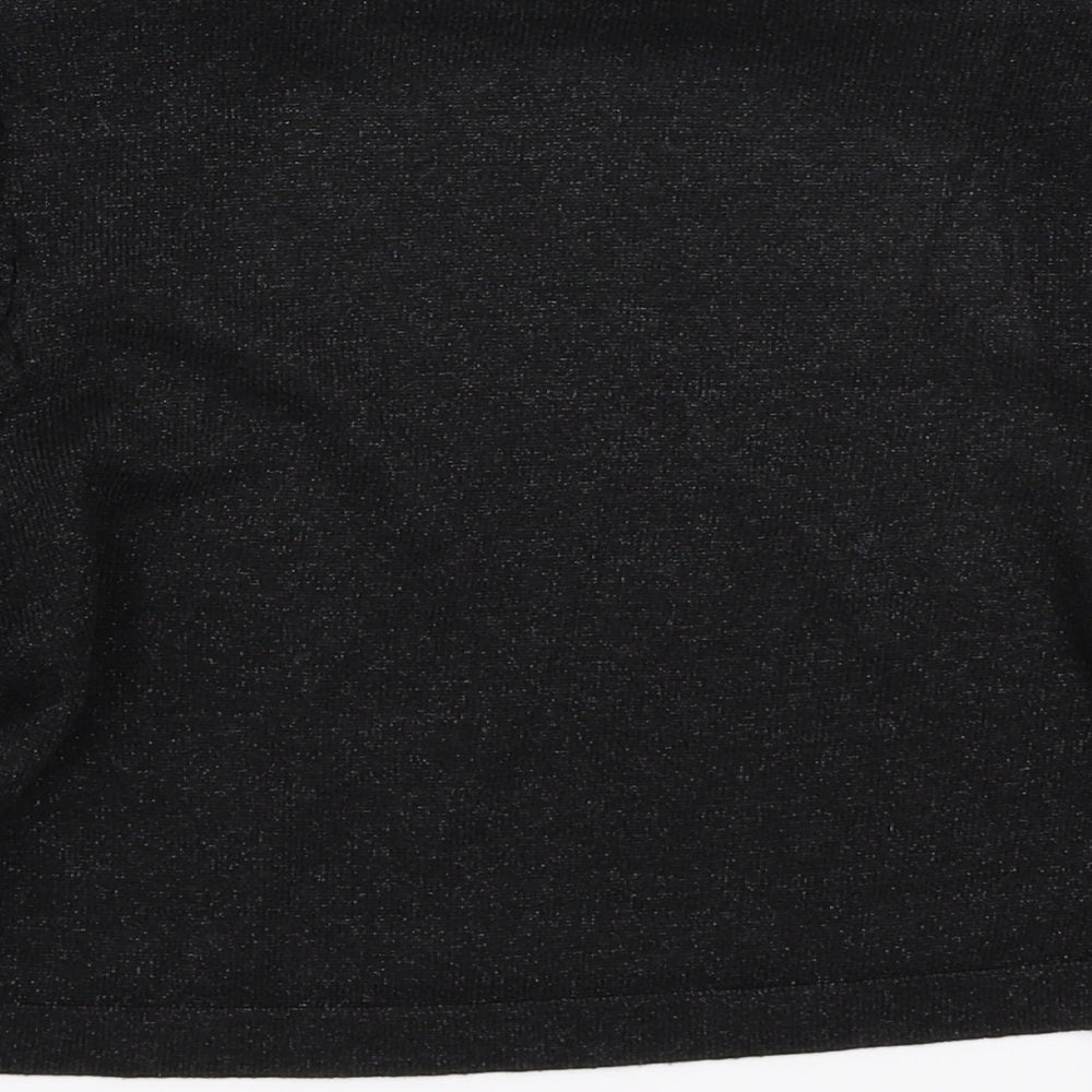 Brand and care label for George women’s black cape jumper, size UK 8