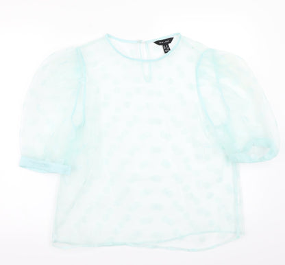 Womens UK Size 12 Newlook Blue Basic Blouse