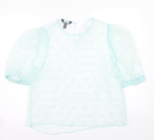 Womens UK Size 12 Newlook Blue Basic Blouse