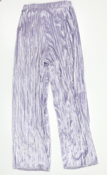 Womens UK Size 10 Boohoo Regular Fit Sweatpants Purple Trousers