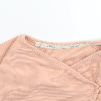 Close-up detail of George Baby Beige Basic T-Shirt, size 0-3, Months