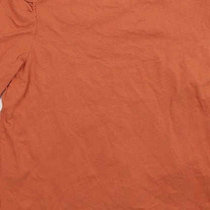 Womens UK Size XS MNG Brown Basic T-Shirt