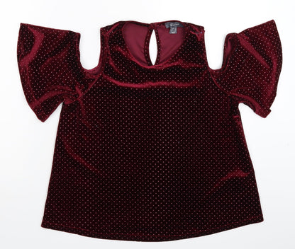 Primark Womens Pink Polka Dot  Basic Blouse Size 12