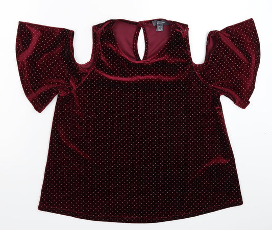 Primark Womens Pink Polka Dot  Basic Blouse Size 12