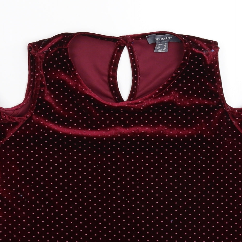 Primark Womens Pink Polka Dot  Basic Blouse Size 12