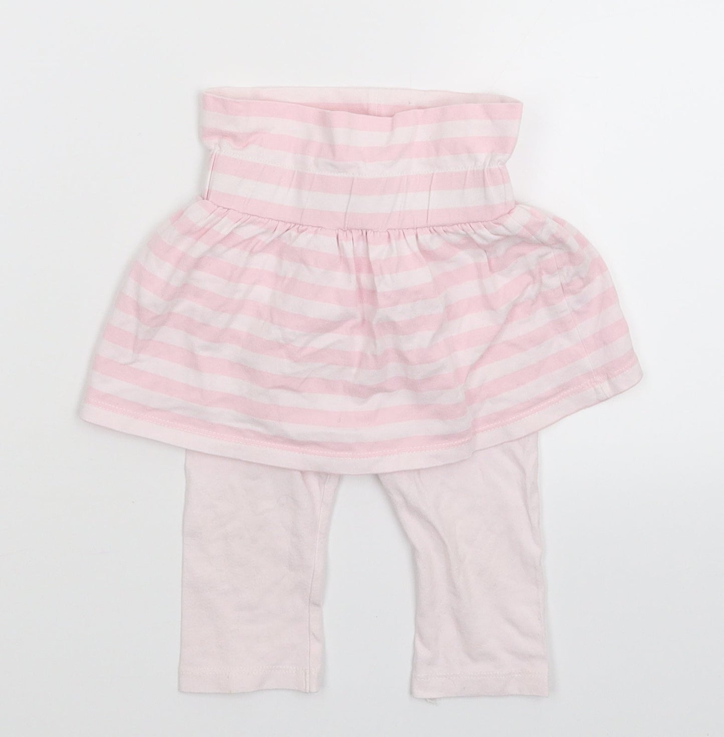 M&Co Girls Pink Striped  Flare Skort Size 6-9 Months