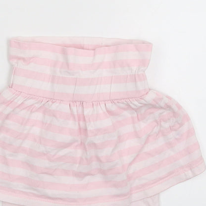 M&Co Girls Pink Striped  Flare Skort Size 6-9 Months