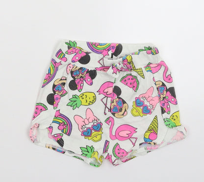Matalan Girls White Solid  Babydoll Sleep Shorts Size 18-24 Months