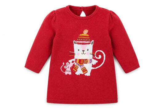 TU Girls Pink  Knit Jumper Dress  Size 6-9 Months