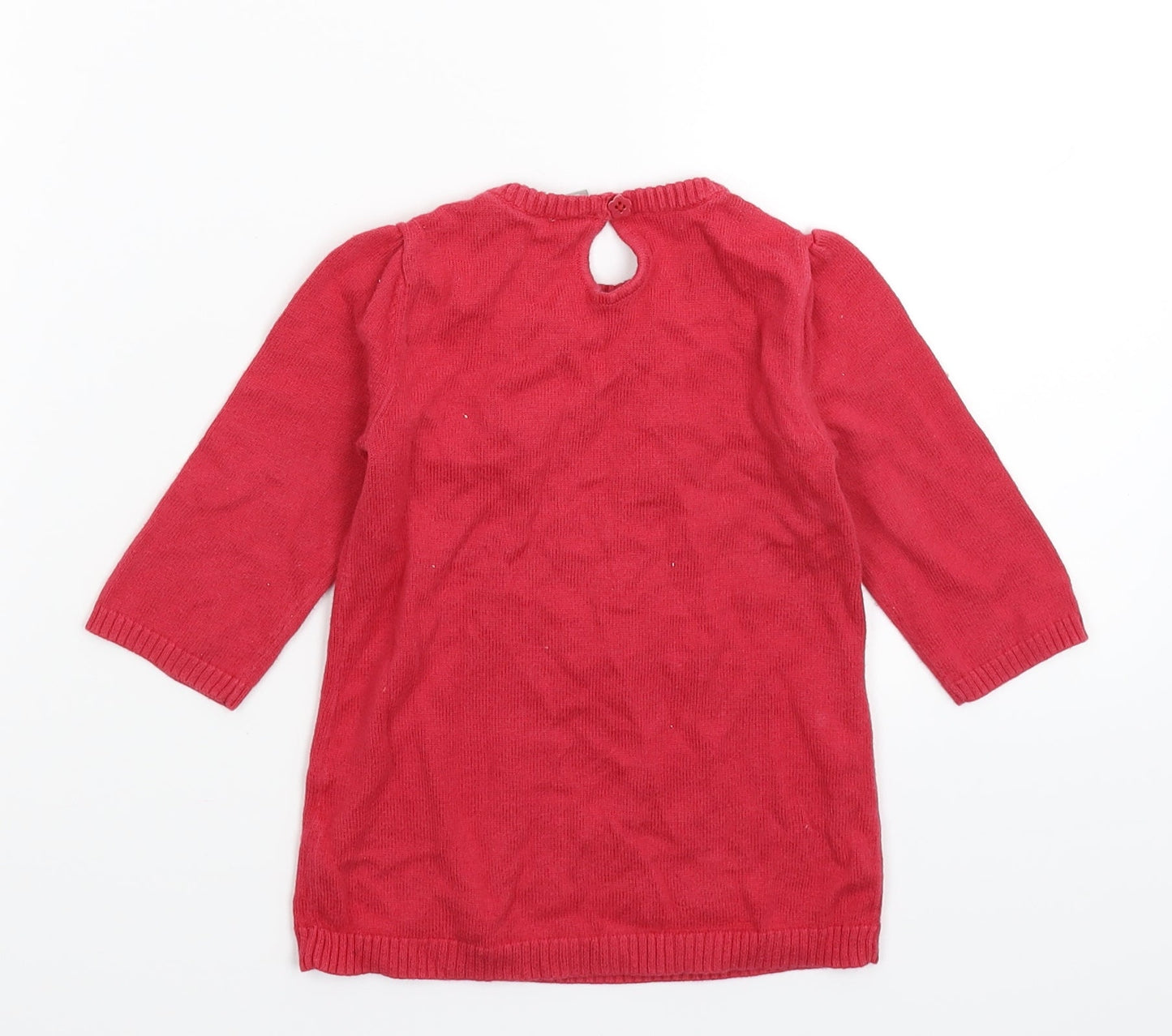 TU Girls Pink  Knit Jumper Dress  Size 6-9 Months