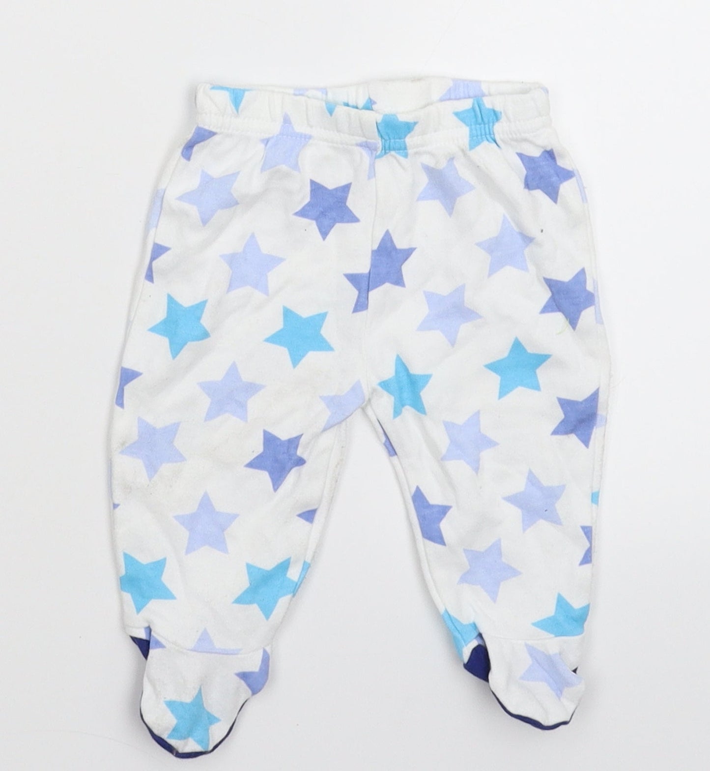 George Baby White Geometric  Jogger Trousers Size 0-3 Months