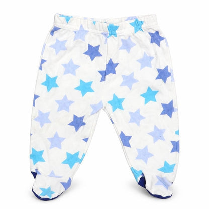 Front view of George Baby White Geometric Jogger Trousers, size 0-3, Months