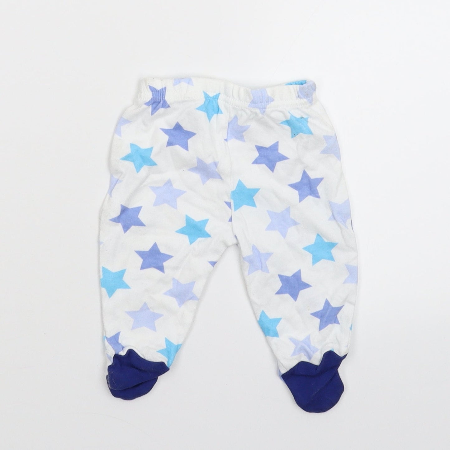 George Baby White Geometric  Jogger Trousers Size 0-3 Months