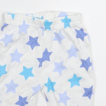 George Baby White Geometric  Jogger Trousers Size 0-3 Months
