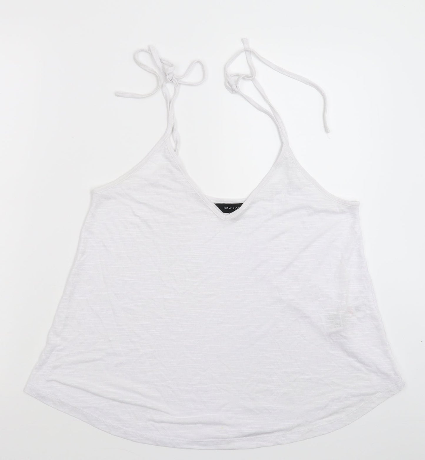 Womens UK Size 12 New Look White Basic Tank