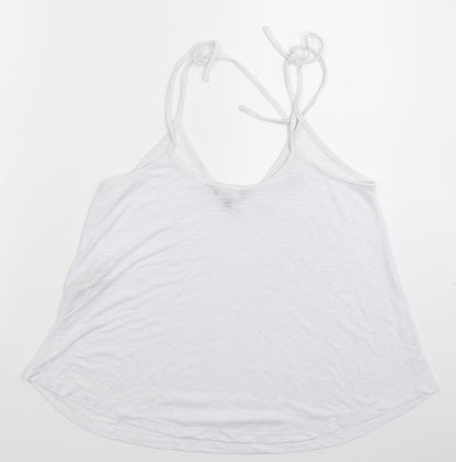 Womens UK Size 12 New Look White Basic Tank