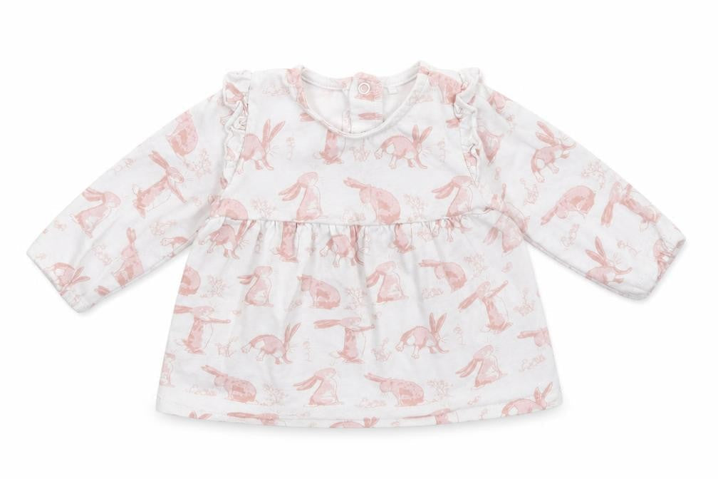 Front view of Tu Baby White Basic T-Shirt, size 3-6, Months