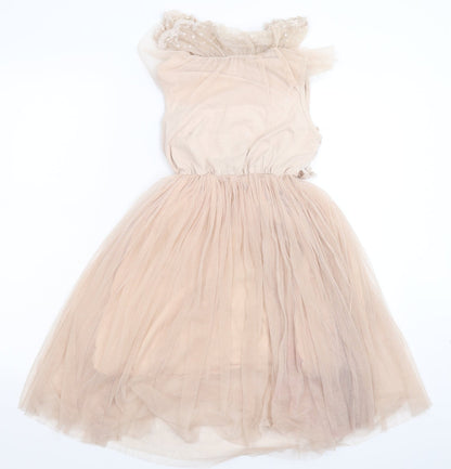 Fashion Boutique Girls Beige   Fit & Flare  Size S