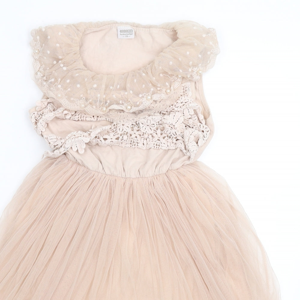 Fashion Boutique Girls Beige   Fit & Flare  Size S