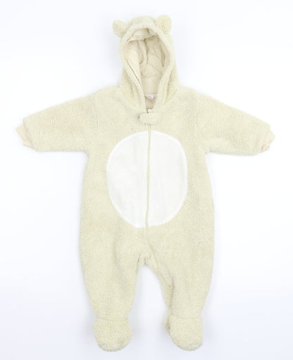 NEXT Baby Grey  Fleece Coverall One-Piece Size 3-6 Months