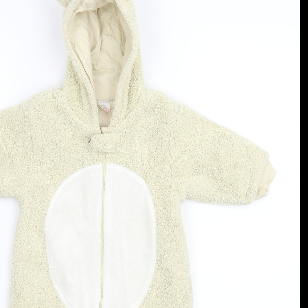 NEXT Baby Grey  Fleece Coverall One-Piece Size 3-6 Months