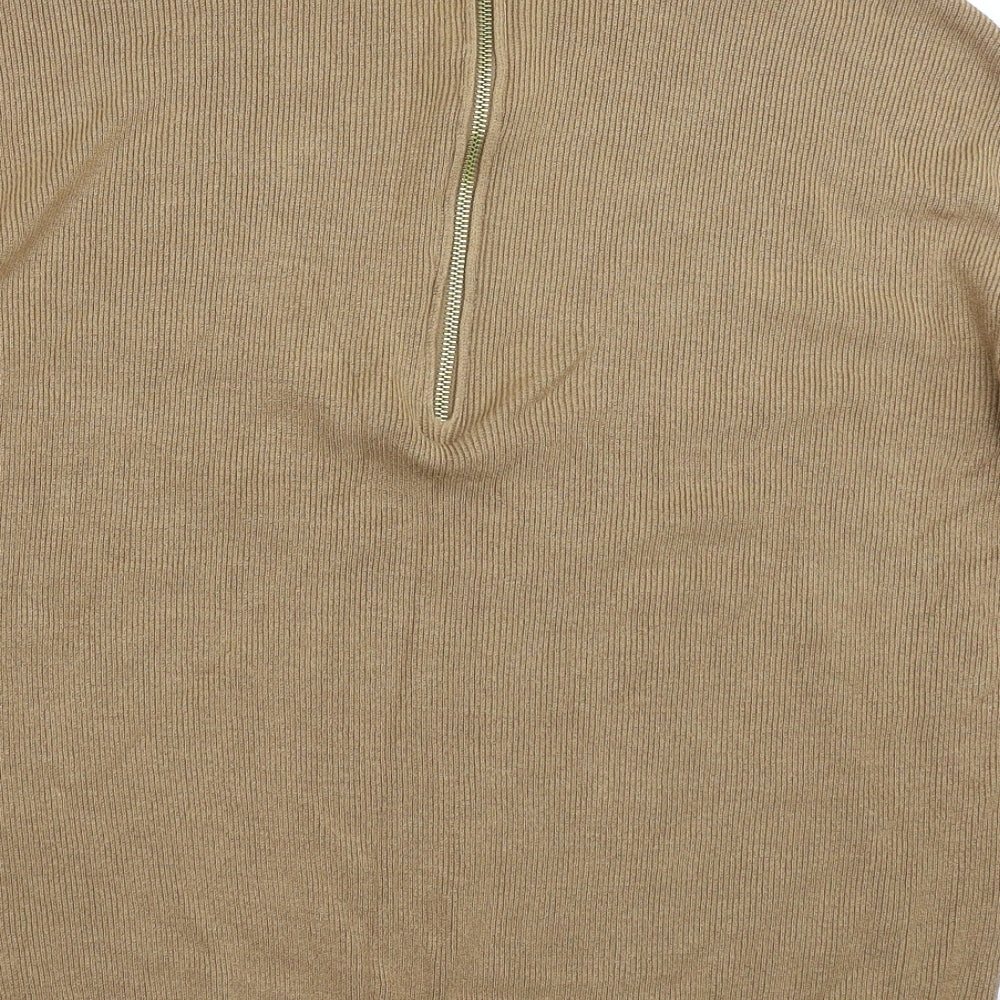 Brand and care label for Atmosphere women’s brown knit jumper, size UK 16