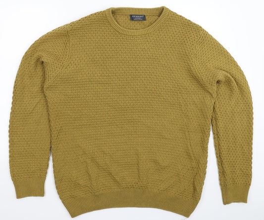 Primark Mens Beige  Knit Pullover Jumper Size XL