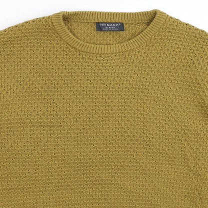 Primark Mens Beige  Knit Pullover Jumper Size XL