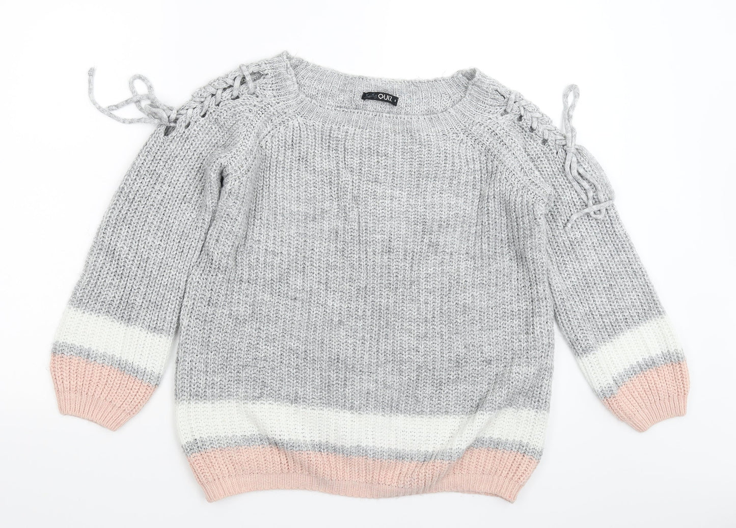 Quiz Womens Multicoloured  Knit Pullover Jumper Size S