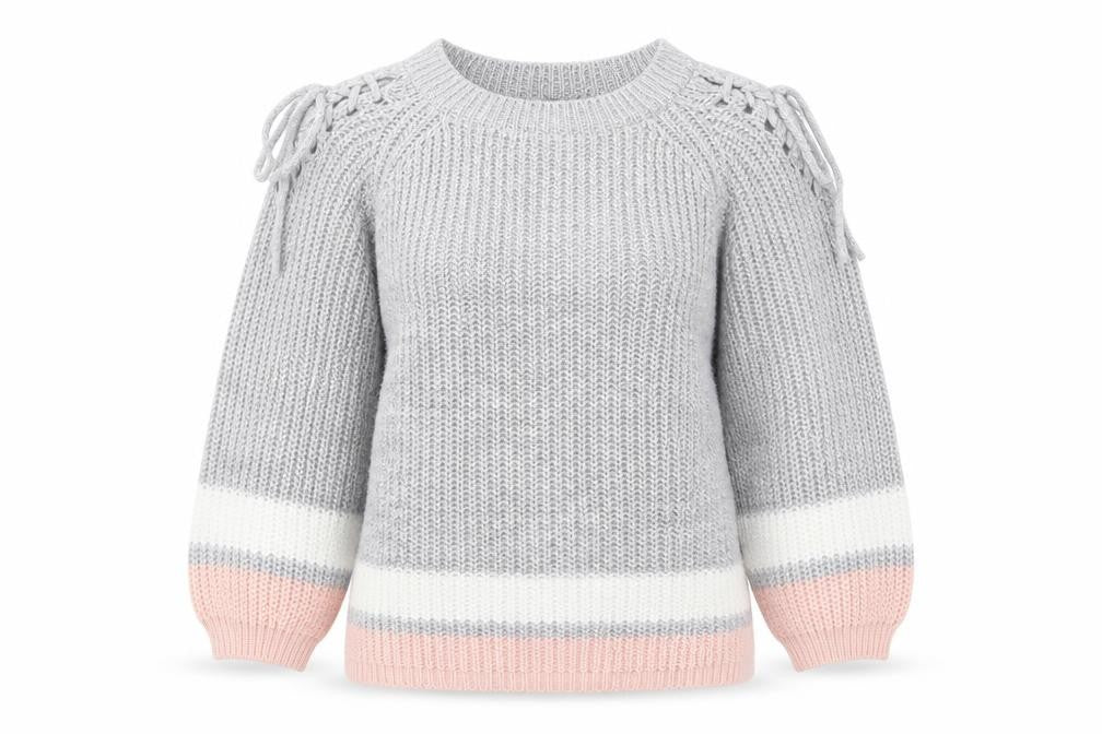 Front view of Quiz women’s multicoloured knit jumper, size S