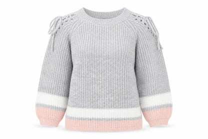 Front view of Quiz women’s multicoloured knit jumper, size S