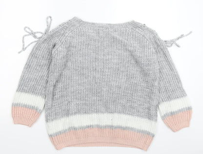Quiz Womens Multicoloured  Knit Pullover Jumper Size S