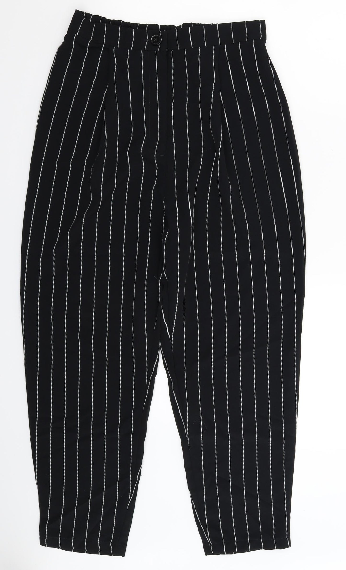 Womens UK Size 10 Divided Slim Fit  Black Trousers